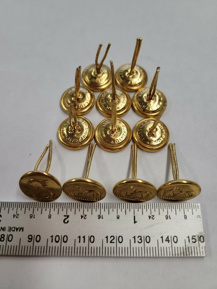 "S" Monogram Hat Prong Buttons 12ct.