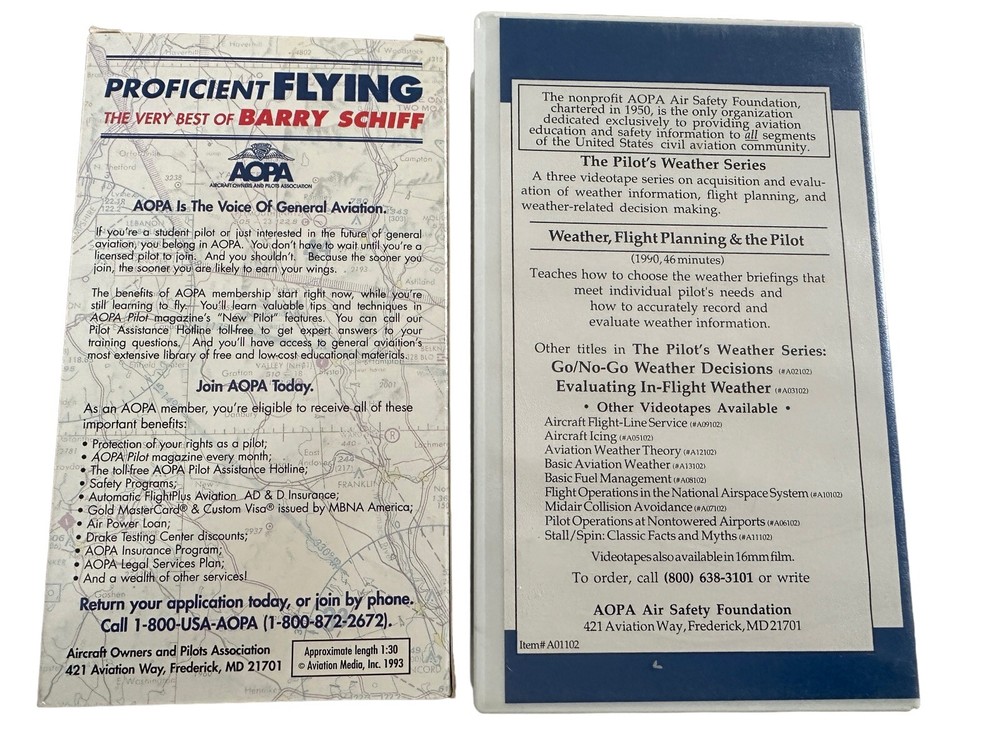 Barry Schiff Flight Training VHS Pilot Aviation Instruction Tape