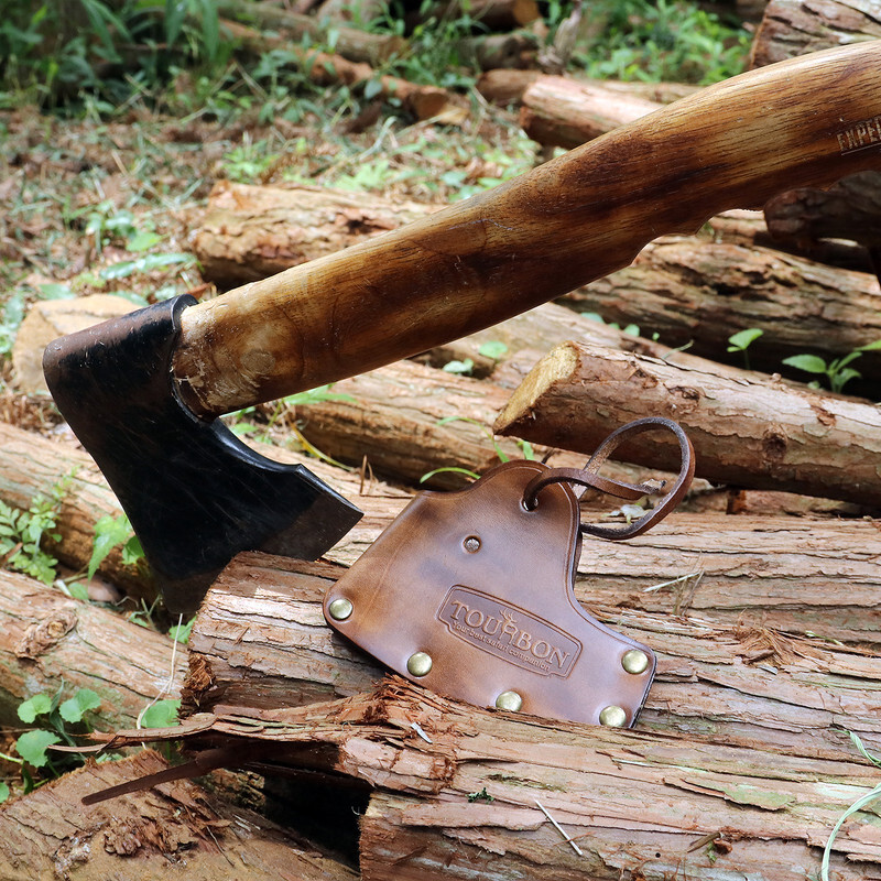 TOURBON Leather Axe Holder Hatchet Blade Protection Cover Sheath-Special Offer