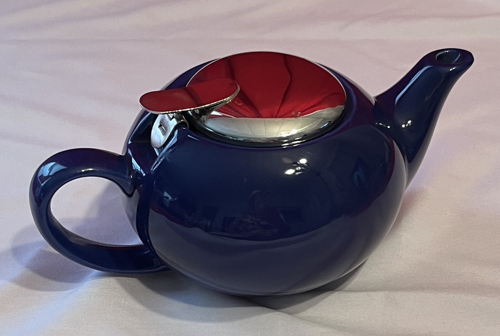 Certified International Colbalt Blue Teapot