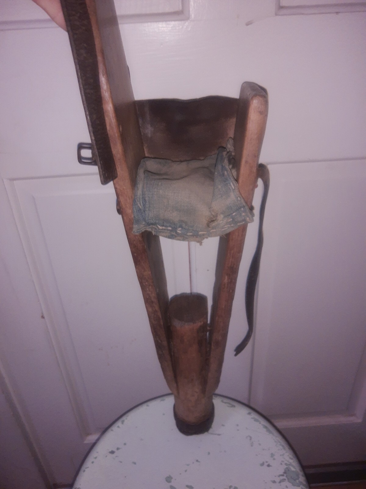 Antique Wooden Prosthetic Peg Leg Civil War Era 1860's Ky Find Kitsch Oddity Vtg
