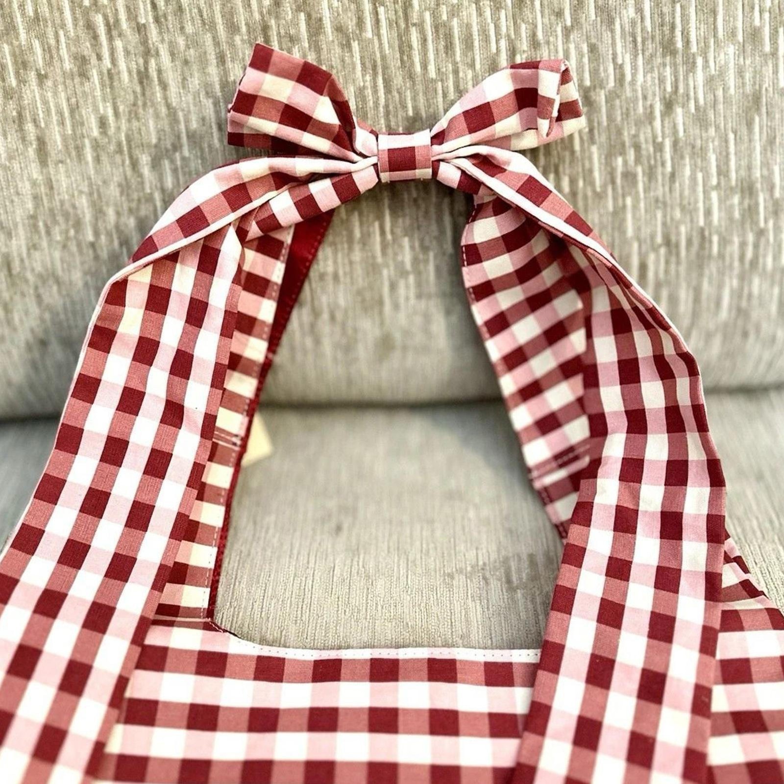 Barnes & Noble Valentine’s Day Book Tote Bag NEW With Tags 2026 Red White Check