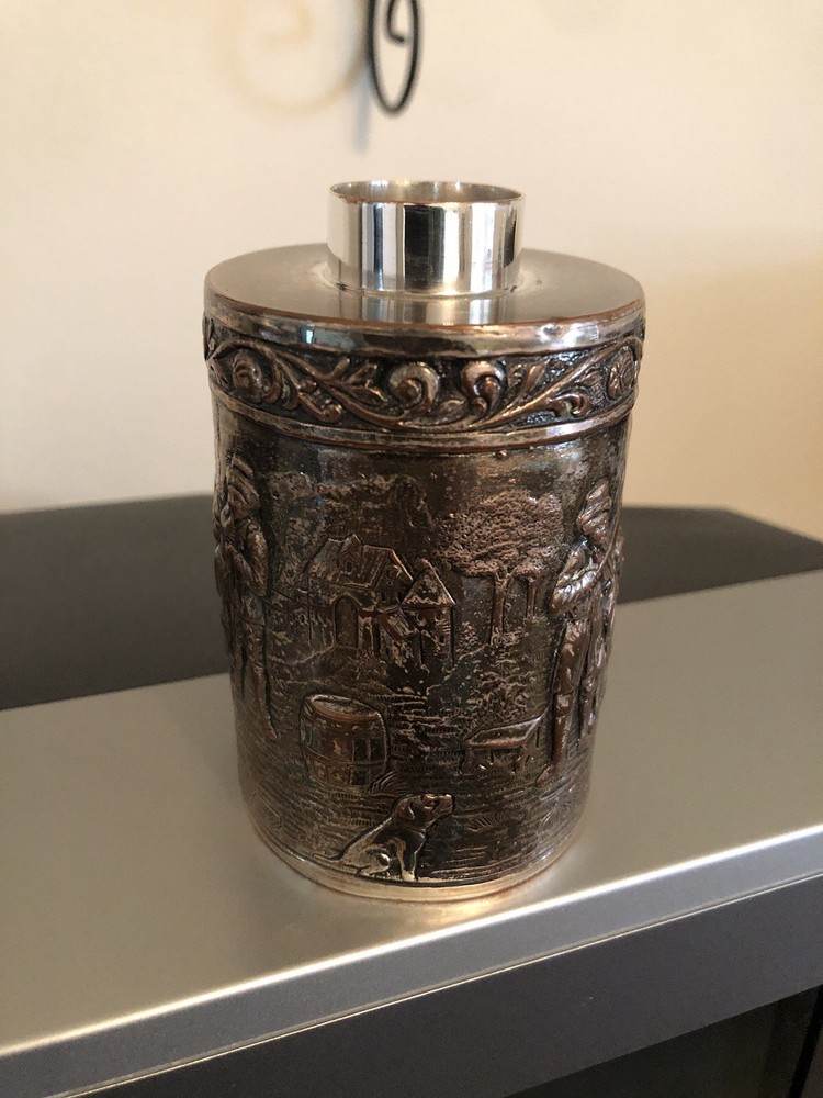 Vintage Ornate Italian Silver Plated Container