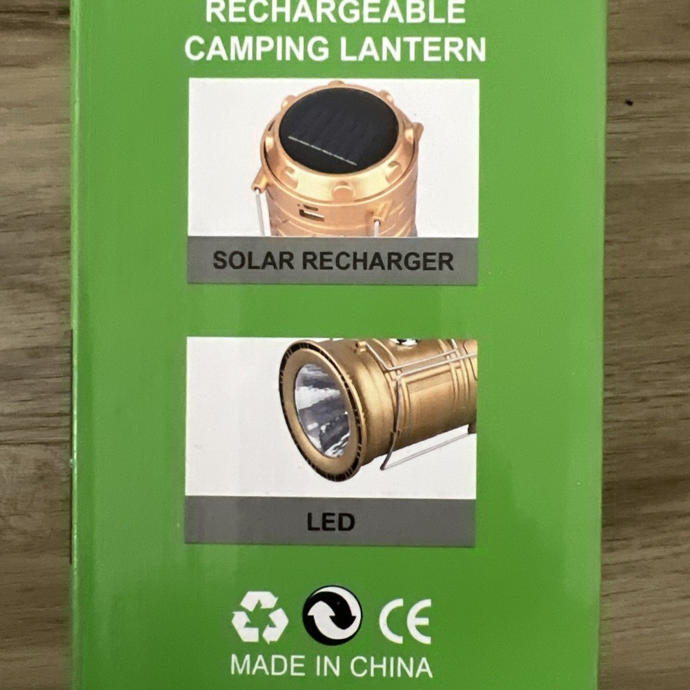 4-PackSolar Rechargeable LED Flashlight Power Camping TentLight TorchLanternLamp
