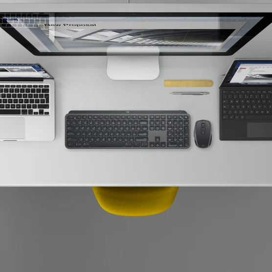 Logitech MX Keyboard+Mouse Combo Rechargeable Multi-Device Windows Mac, NEW