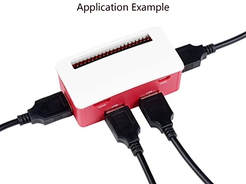 USB HUB HAT Board with ABS Case Box for Raspberry Pi Zero 2W/2WH/Zero,