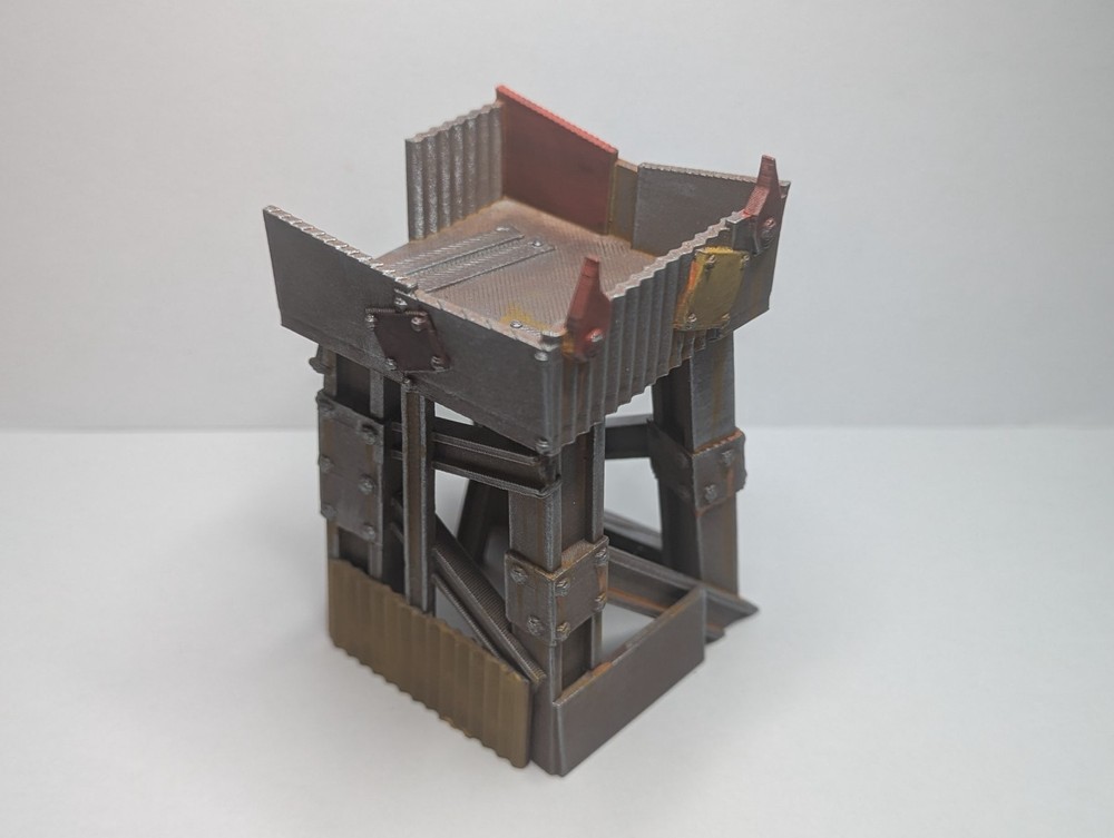 2x Scrap Tower Sci-fi Gaming 3d printed ork