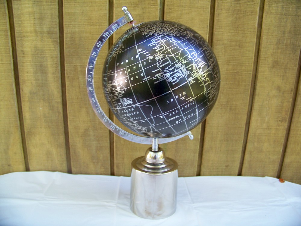 World Globe Metal Base Table Top Desk Display