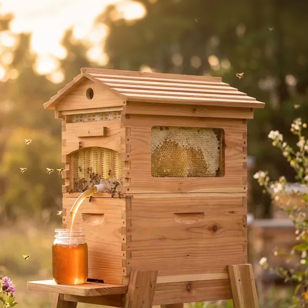 Flow Hive 2+ Complete Beehive Kit Honey on Tap 7 Frame Cedar Beekeeping Starter