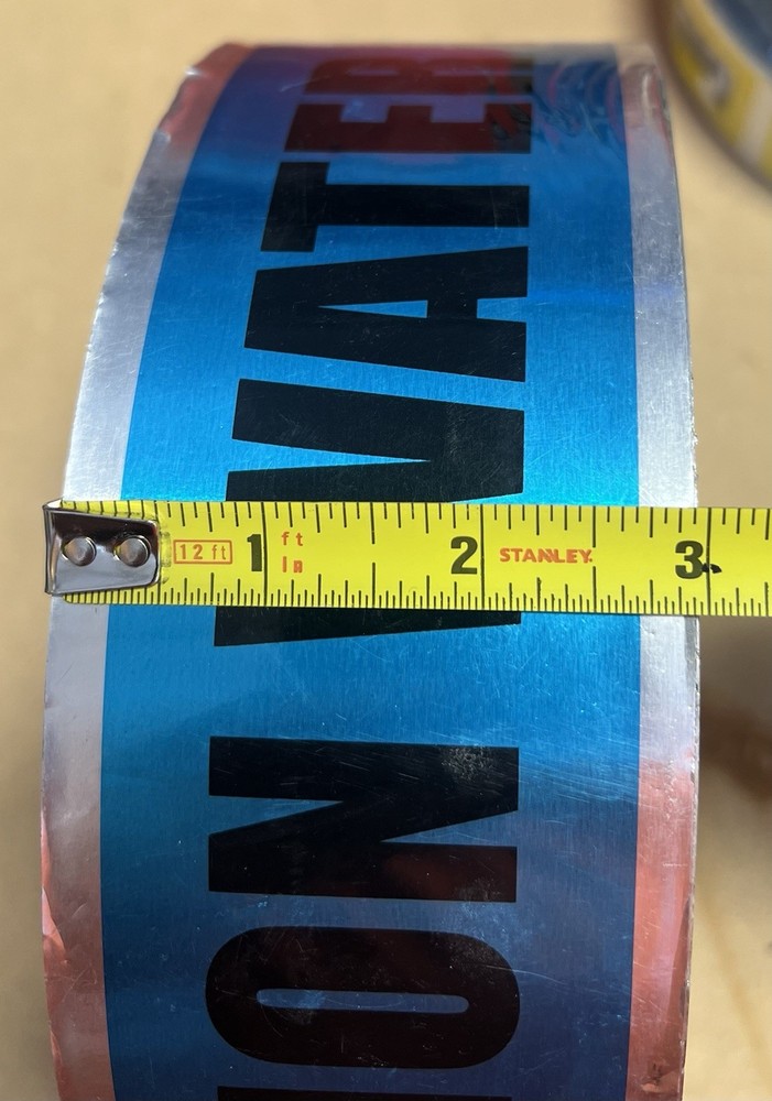 Detectable Underground Warning Tape Caution Buried Water Line