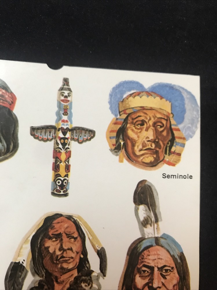 Vintage Indian Tribes Head bust stickers
