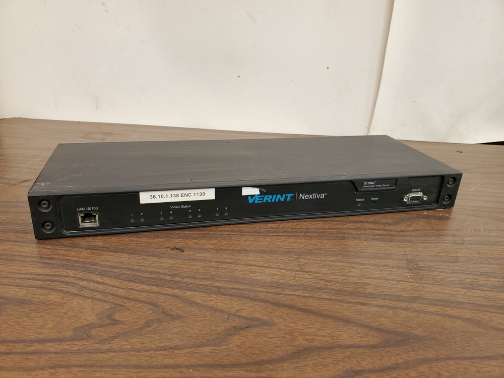VERINT S1708e-T NEXTIVA 8 CHANNEL VIDEO ENCODER