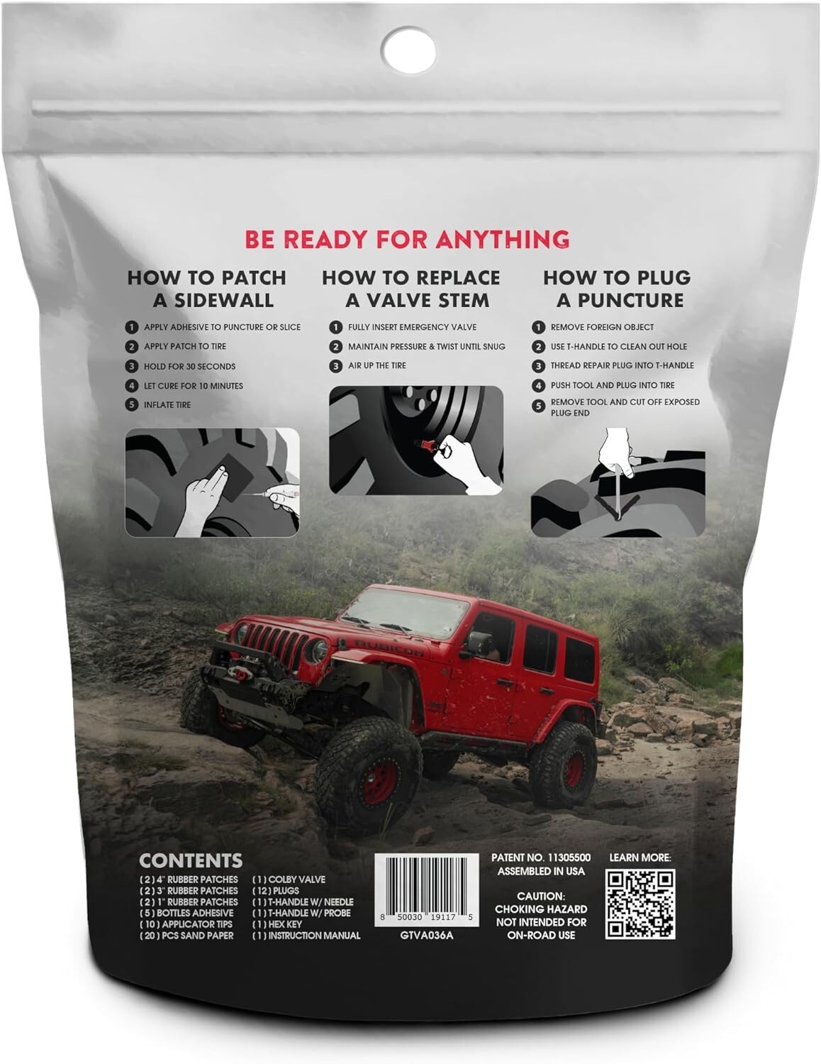 GlueTread Complete Off-Road Tire Repair Kit | Repair Any Kind of Tire Puncture