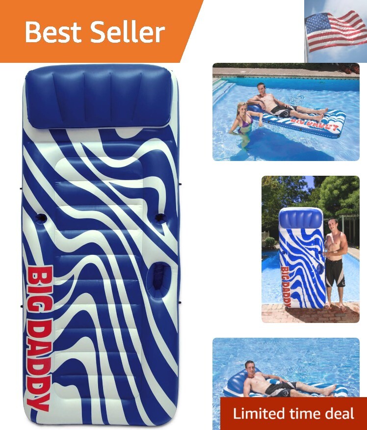 Big Daddy Large Swimming Pool Float Mattress, Blue