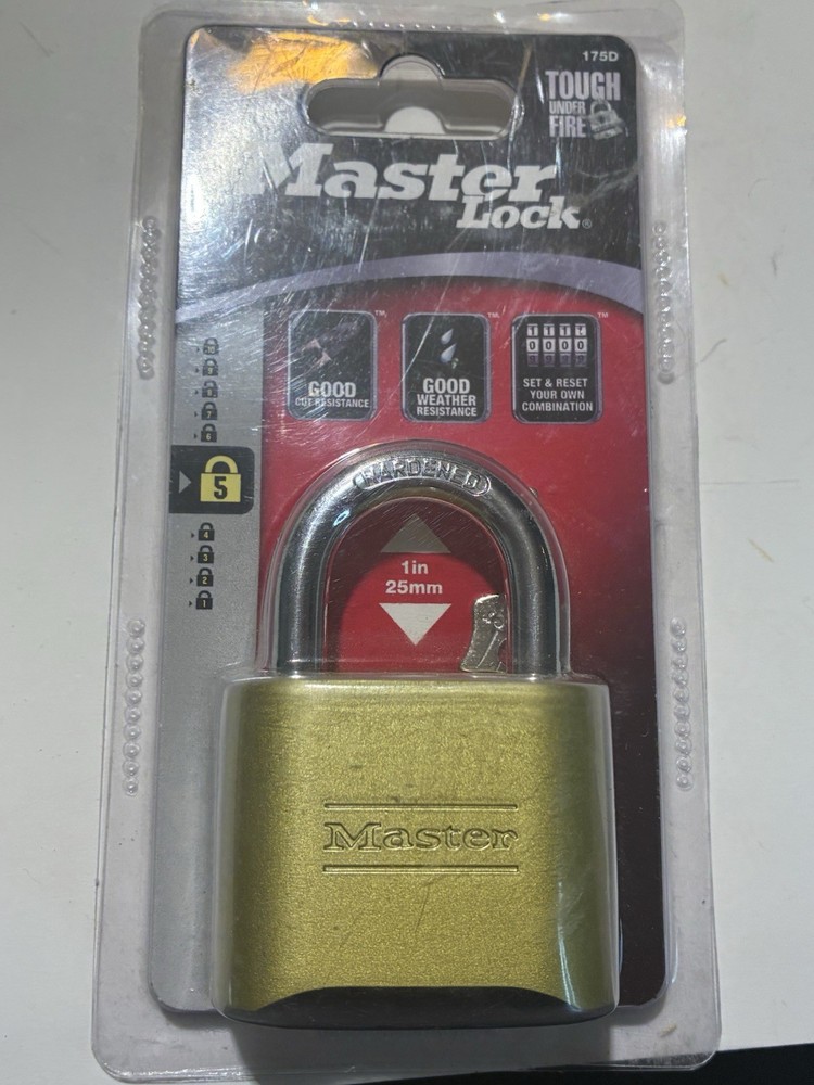 Master Lock 175D Combination Padlock Security Locker Combo R