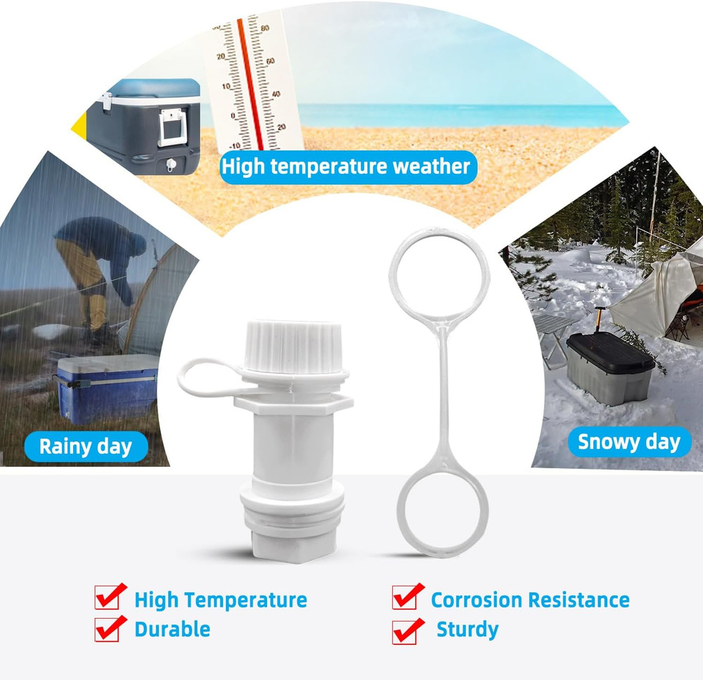 Threaded Drain Plug Replacement for Igloo Cooler, with Igloo 50-165 Qt Cooler...