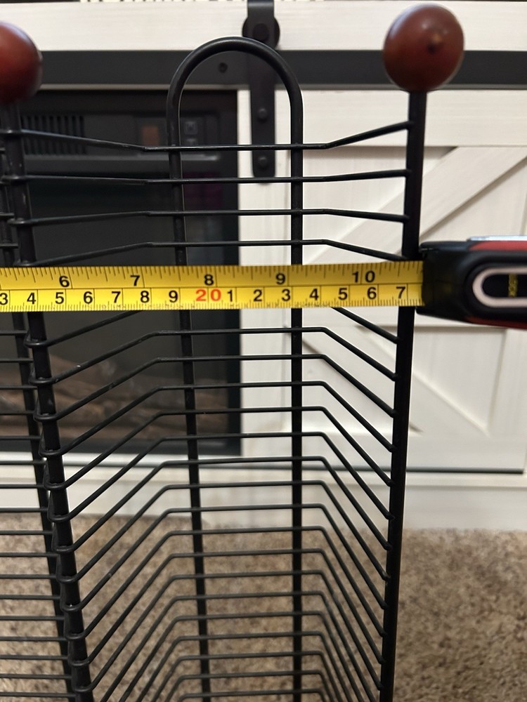 Vintage Black Wired CD Tower Rack~ Holds 60 CDs