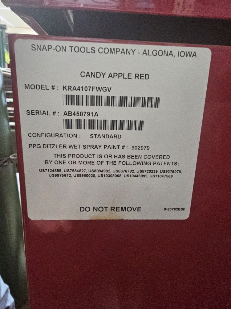 Snapon Tool Box Candy Apple Red