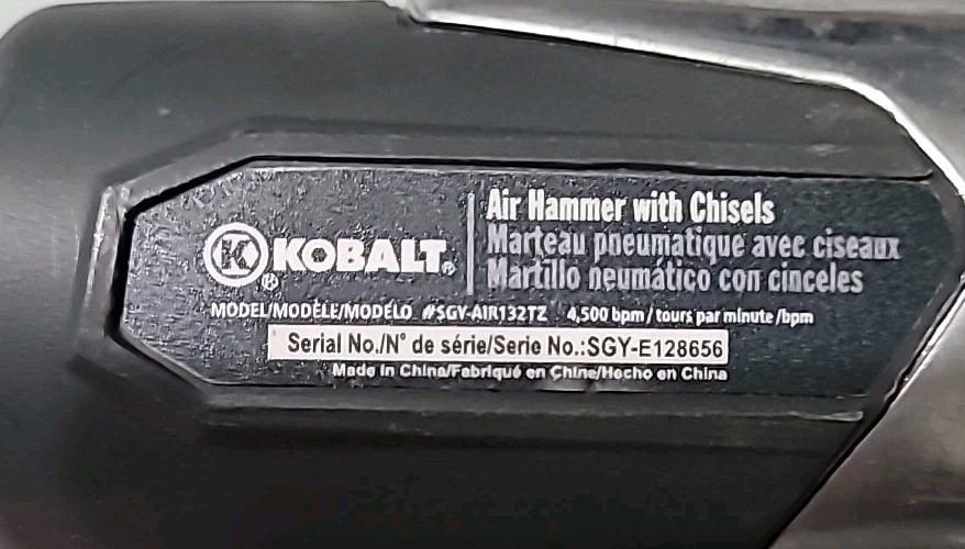 Kobalt Air Hammer DISPLAY UNIT