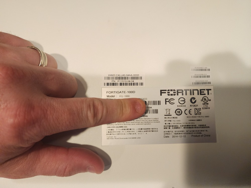 Fortinet Fortigate-100D Network Security Firewall FG-100D - Used