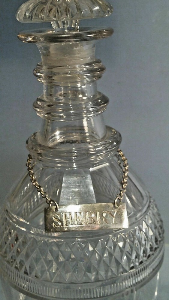 Georgian silver sherry ticket