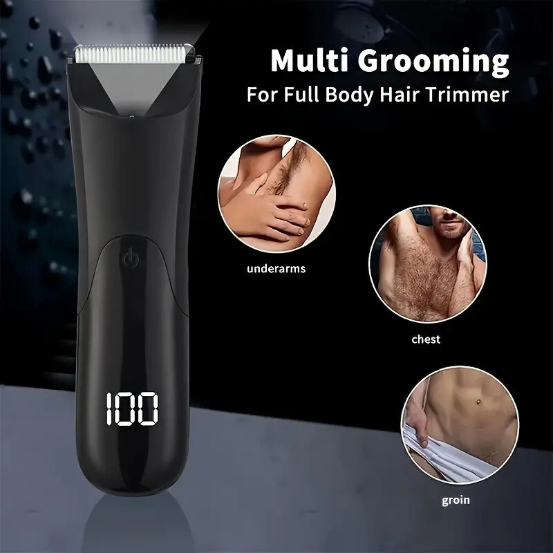 Manscape Groin Hair Trimmer for Men's Electric Ball Trimmer Wet/Dry Body Shaver