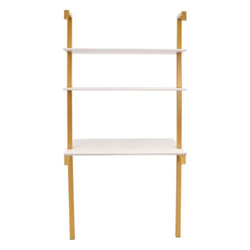 Metal Bracket Desk Wall Mounted Space-saving Table Load-bearing Office White USA