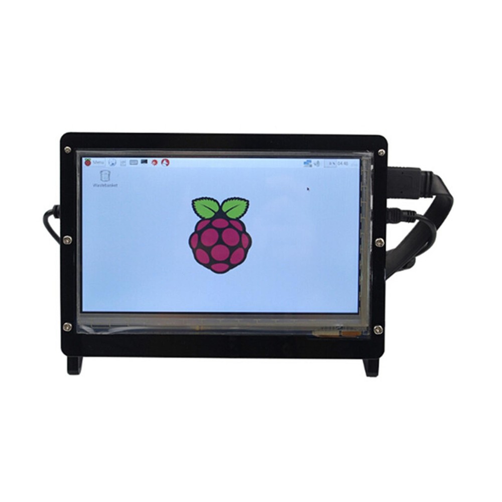 Black Front & Back Shell + Base + Screws For Raspberry Pi 2 B 7 inch LCD Screen