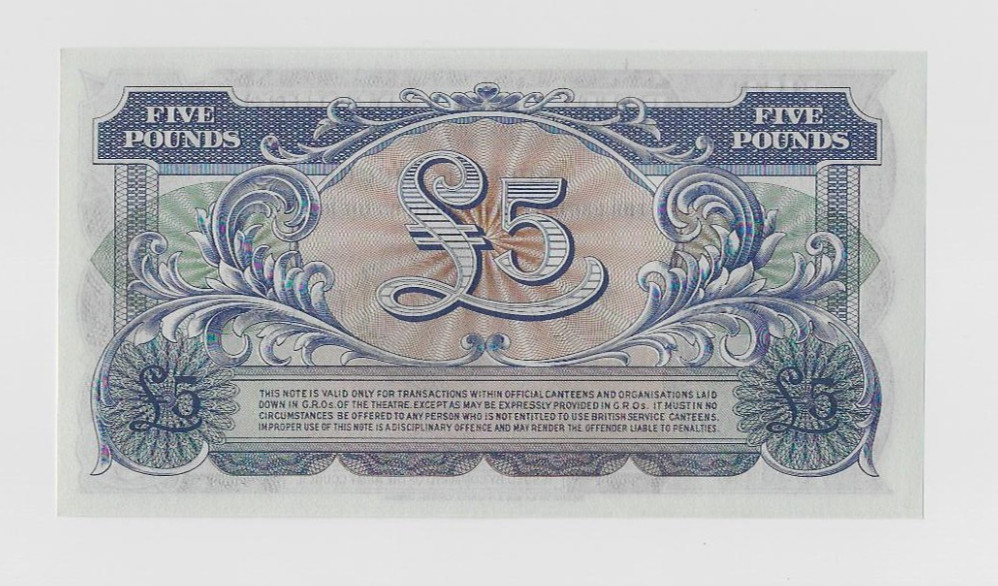 BRITISH ARMED FORCES (BAF) UNCIRCULATED £5 NOTE SERIES 4 FREEPOST