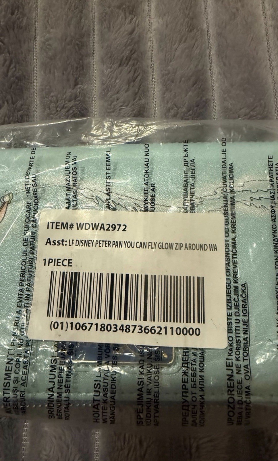 Loungefly Disney Peter Pan You Can Fly Glow Zip Around Wallet Medium 2024