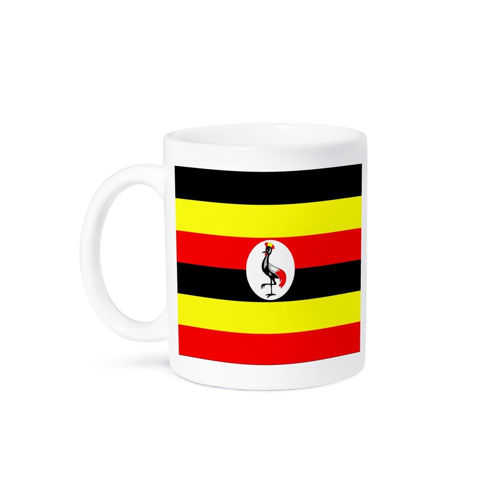 3dRose Uganda Flag Ceramic Mug, 11-Ounce