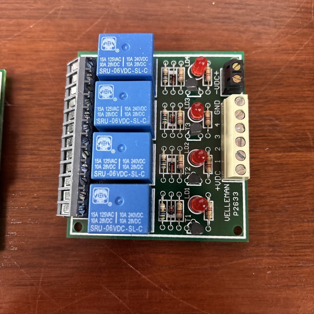 Velleman Kit Quad Relay Cards K2633***Untested