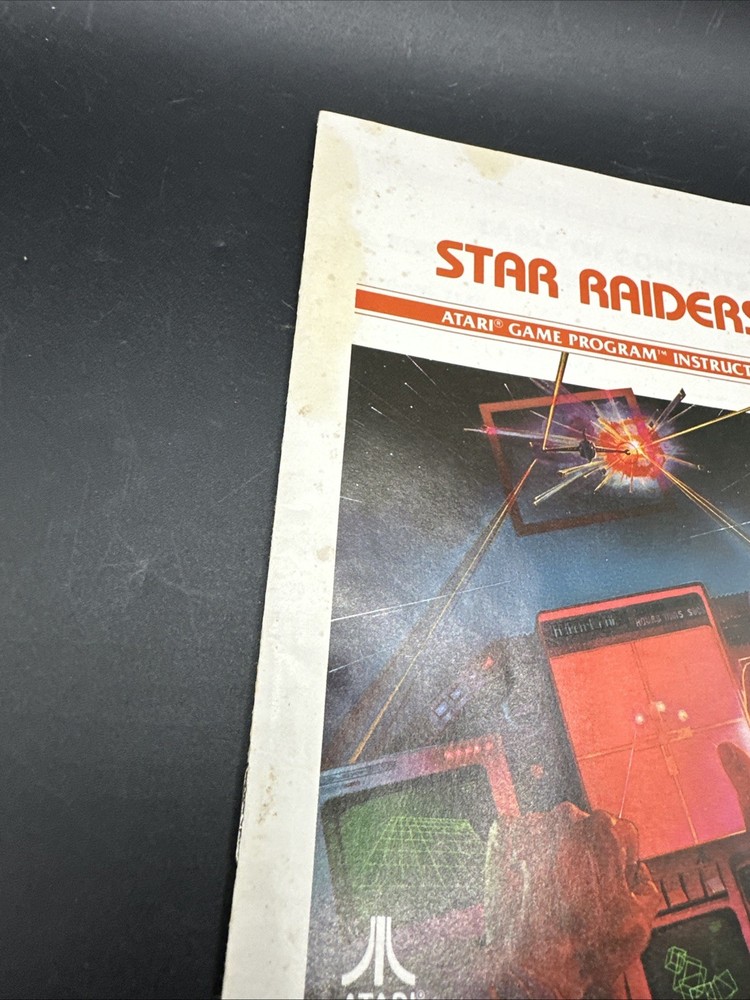 VINTAGE 1982 STAR RAIDERS ATARI GAME PROGRAM INSTRUCTIONS