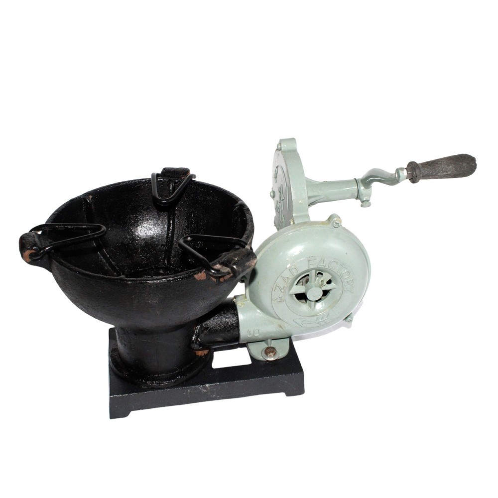 Vintage Style Forge Furnace With Hand Blower With Handle - Blacksmith Forge