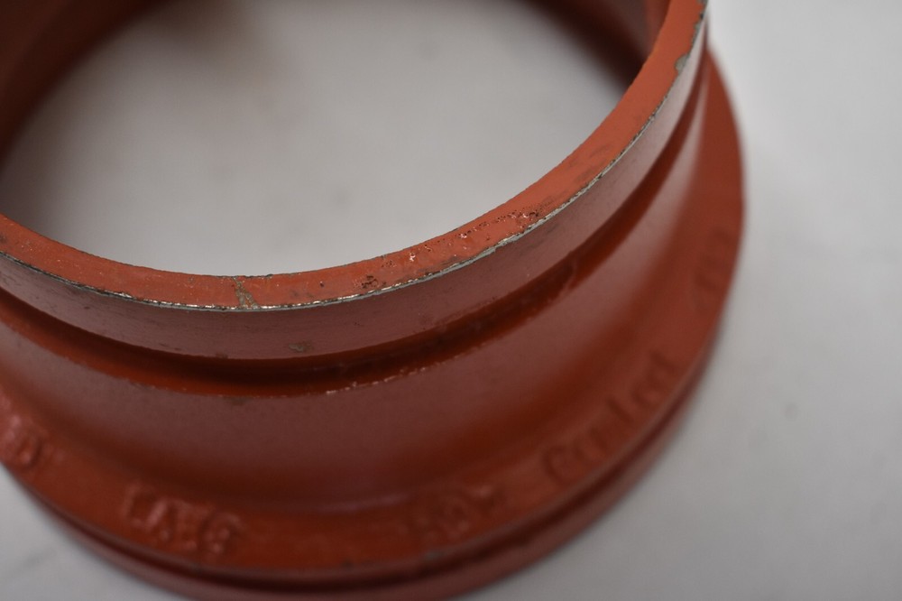 GemLock Grooved Concentric Reducer Coupling 4" x 3" Fitting 140 Red Cast Iron