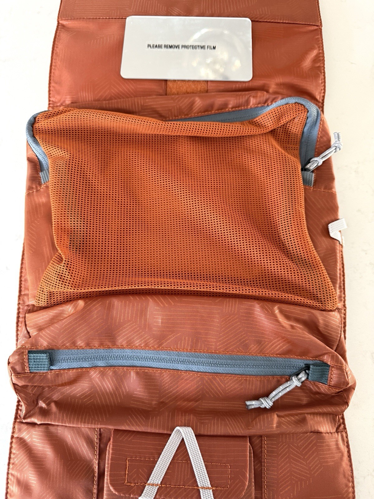 REI Co-op Hanging Toiletry Bag Orange Blue Travel Organizer Shower Roll - *READ*