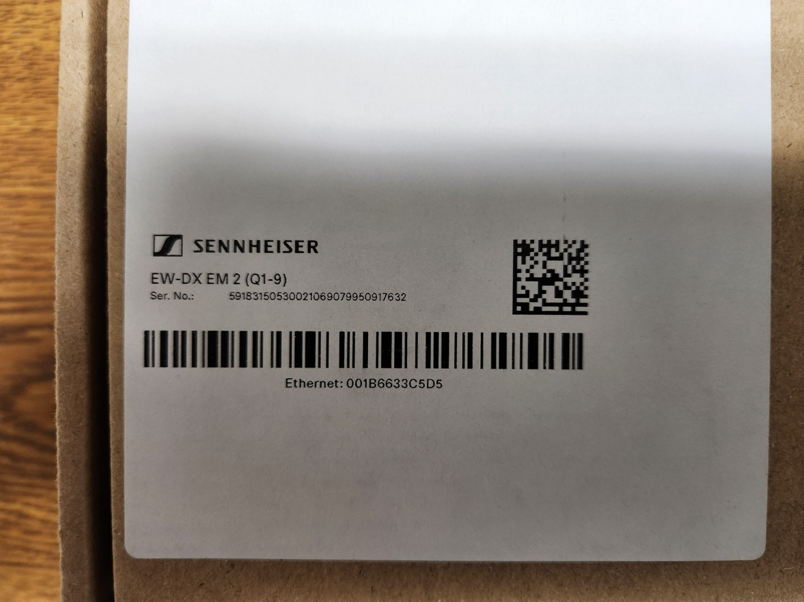 Sennheiser EW-DX EM 2 Two-Channel Digital Rackmount Receiver Q1-9: 470 to 550 Mh