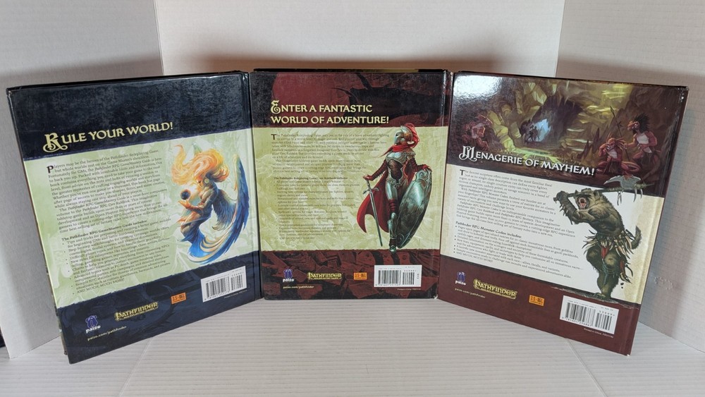 Pathfinder Role Playing Game Core Rulebook, Monster Codex & Game Mastery Guide