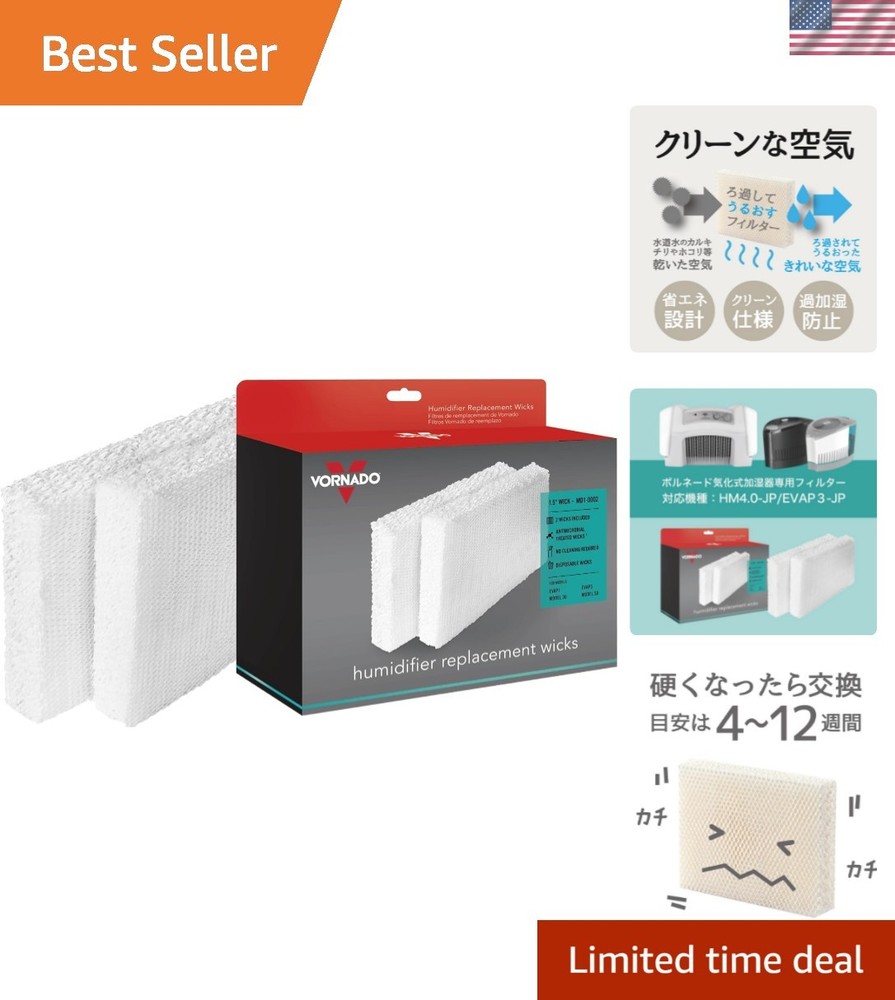 MD1-0002 Replacement Humidifier Wick 2-Pack,White