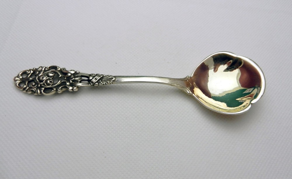Vintage Solid 800 Silver Sugar/Cream Spoon 5.25” Hallmarked