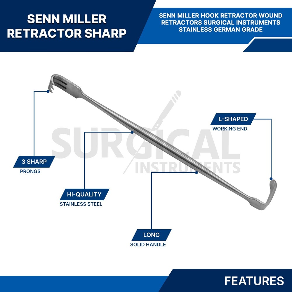 SENN Muller Retractor Plastic Dermal Surgical Instruments Stainless German Grade