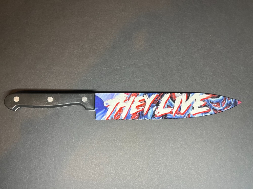 They Live 1986 Kitchen Knife With Stand