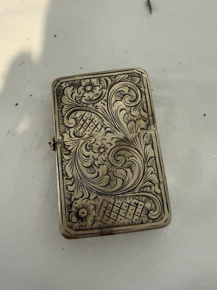 Engraved Sterling Silver Match Case