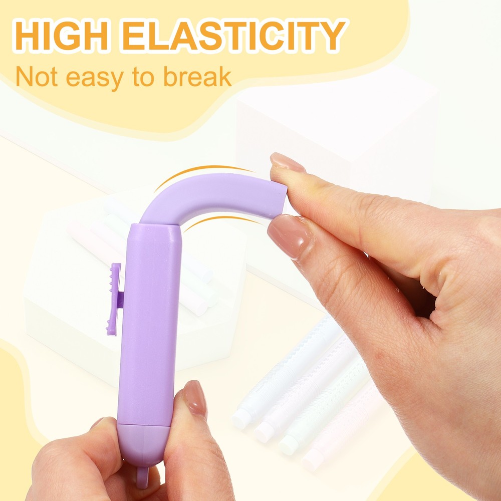 4Pack Erasers, Sliding Retractable Eraser Push Pull Pencil Erasers, Dark Brown