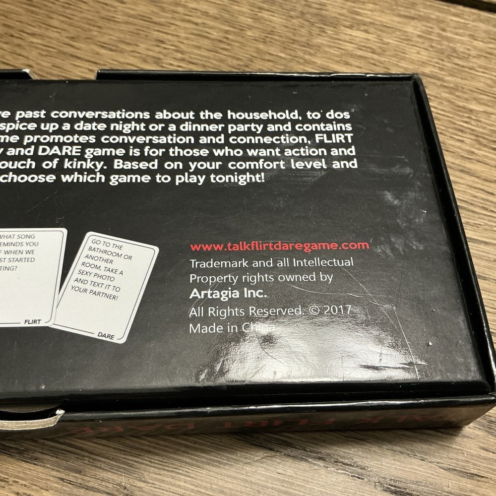 Talk Flirt Dare Card Game