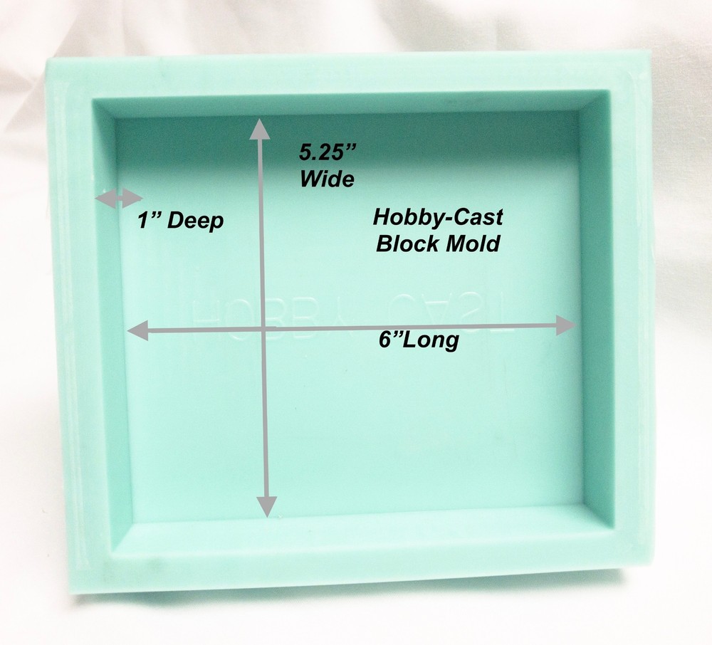 HOBBY-CAST SOLID BLOCK SILICONE PEN BLANK CASTING MOLD   TBL