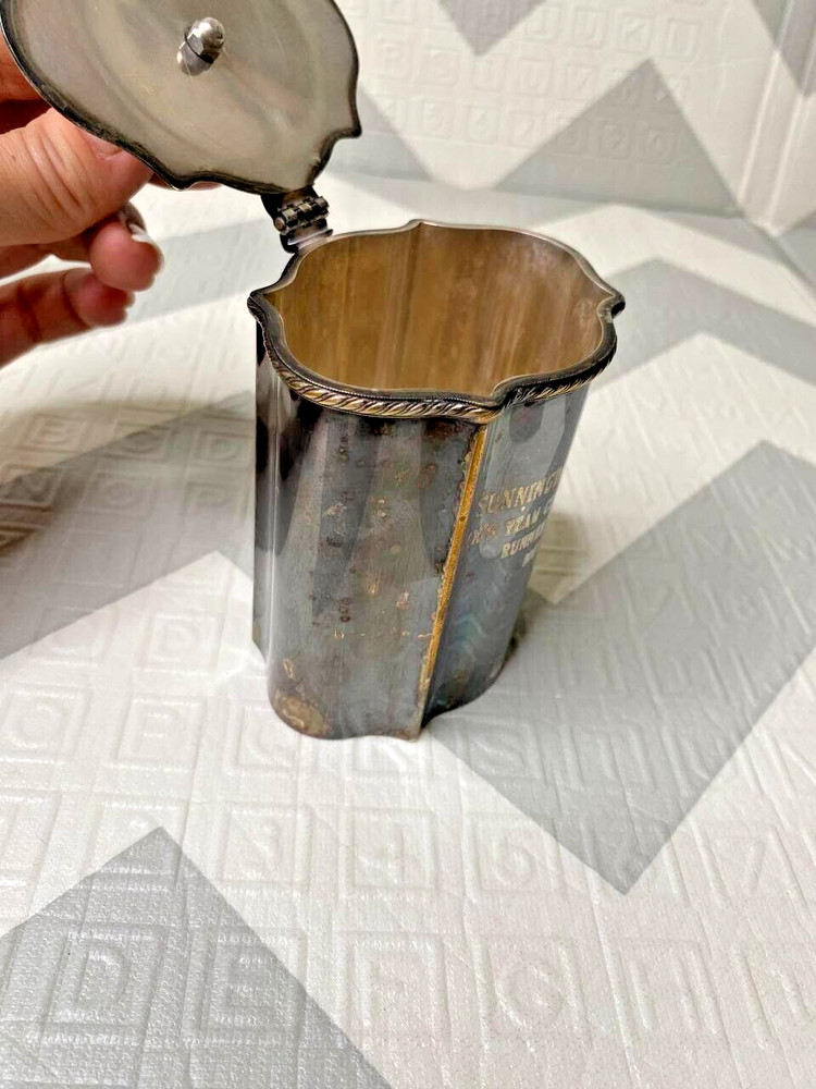 1960's Tea Caddy / Cigarette Box IFS Israel Freeman and Sons Italy Silverplate