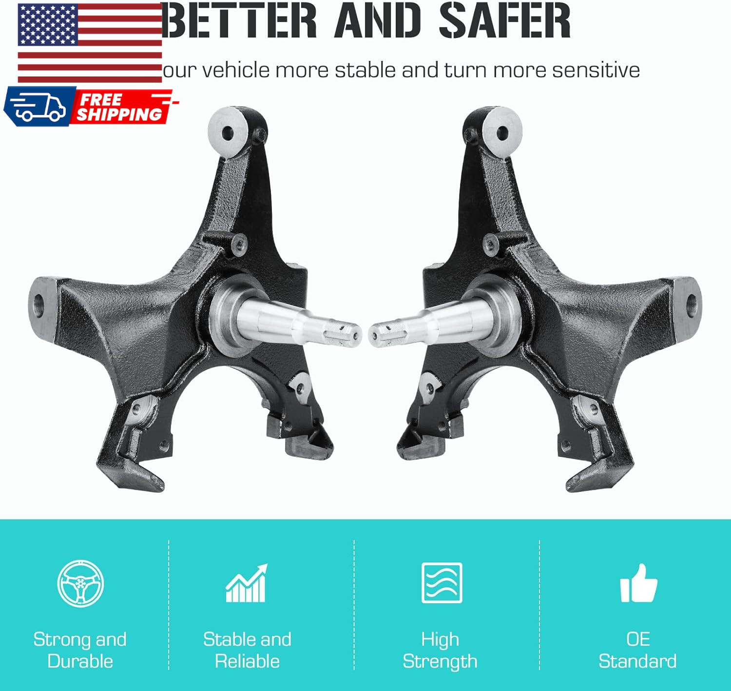 2" Drop Spindles Lowering Kit Fit for GMC C1500 C2500 1988-1998, C1500 2500 Subu