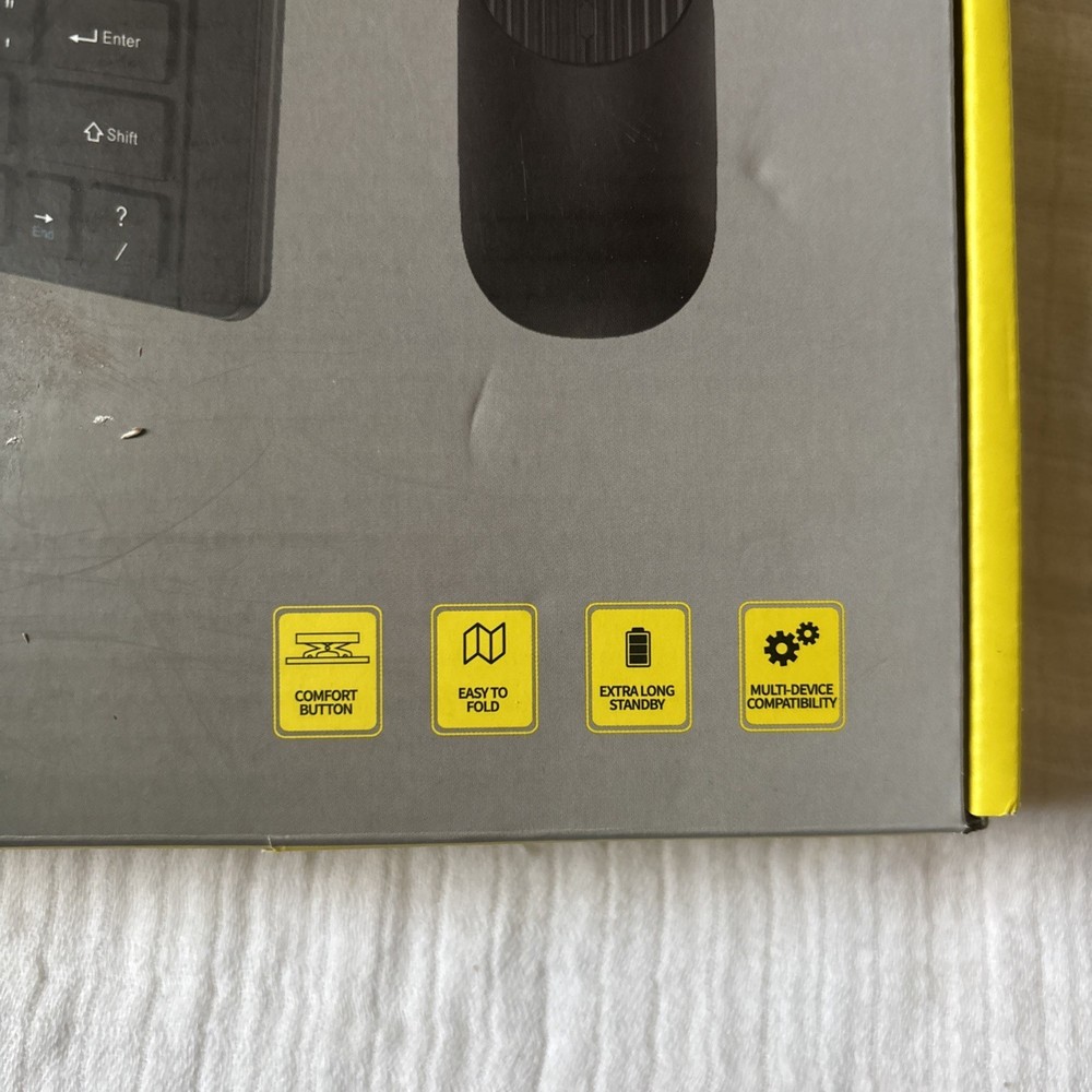 Mini Rechargeable Wireless Folding Keyboard & Mouse (Pink)