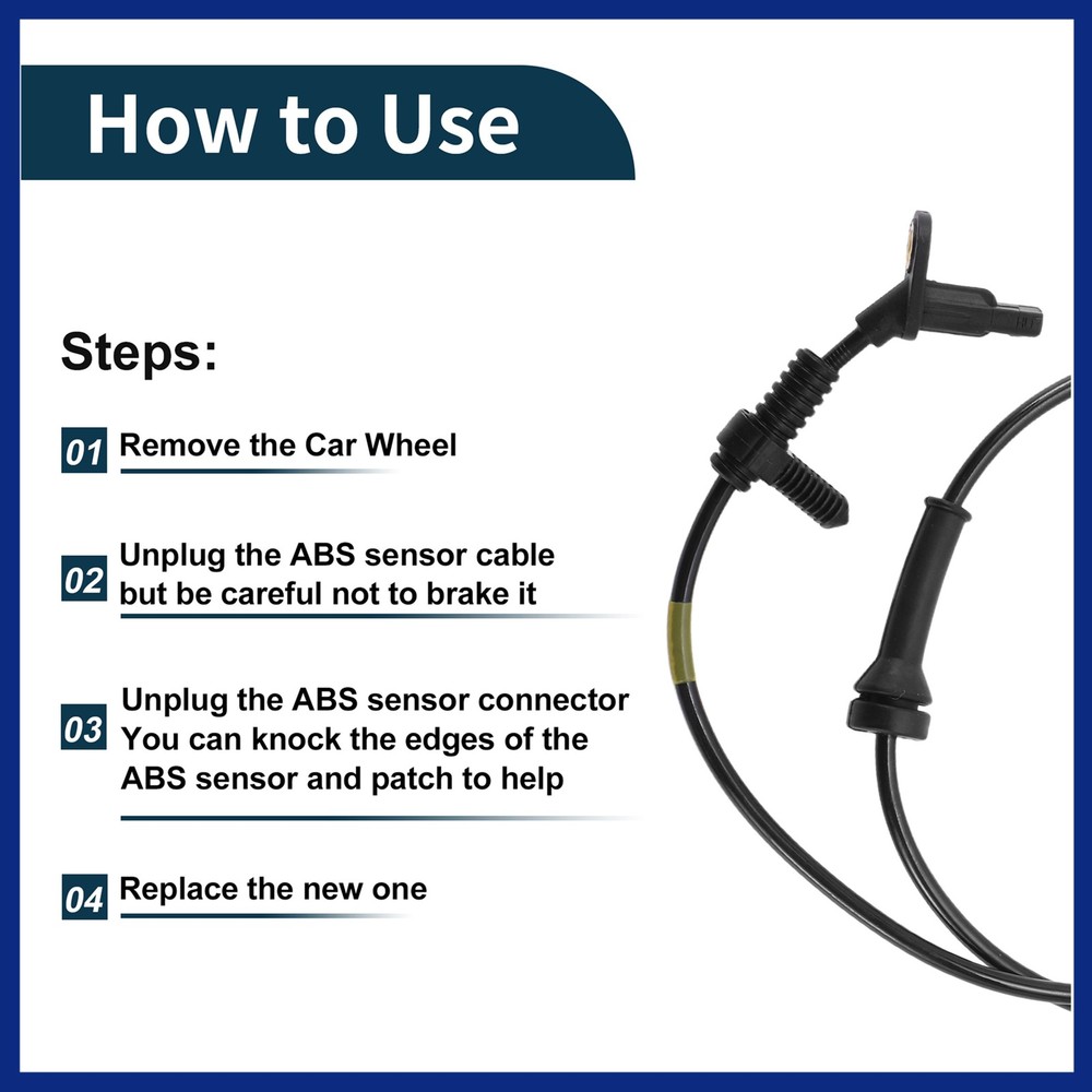 ABS Wheel Speed Sensor ABS Sensor for Land Rover Range Rover Evoque 1 Pcs